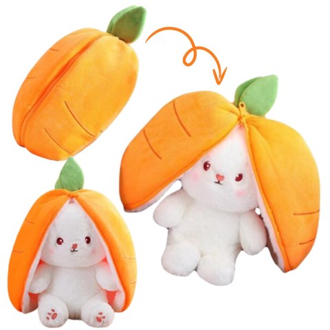 Magiczny Królik 35cm Marchewka Maskotka Pluszak Uroczy Design Uszka Magiczny Królik 35cm Marchewka Maskotka Pluszak Uroczy Design Uszka