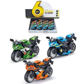 MOTOCYKL METALOWY NAPĘD PULL-BACK 1szt