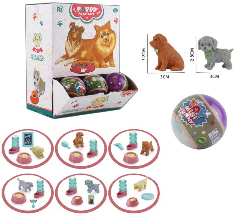 PIESEK W KULI Z AKCESORIAMI 1szt PIESEK W KULI Z AKCESORIAMI 1szt