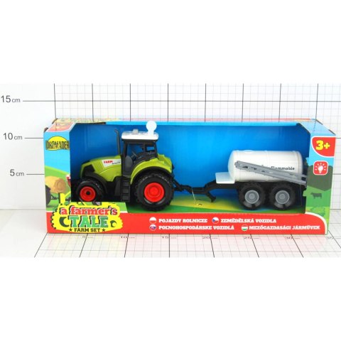 TRAKTOR Z PRZYCZEPĄ (DŹWIĘKI) W PUDEŁKU TRAKTOR Z PRZYCZEPĄ (DŹWIĘKI) W PUDEŁKU