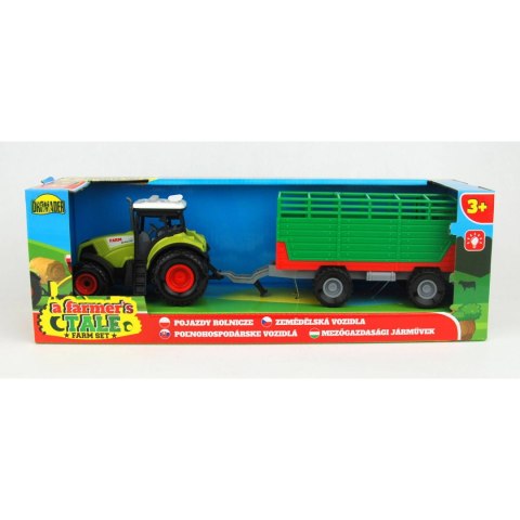 TRAKTOR Z PRZYCZEPĄ (DŹWIĘKI) W PUDEŁKU TRAKTOR Z PRZYCZEPĄ (DŹWIĘKI) W PUDEŁKU