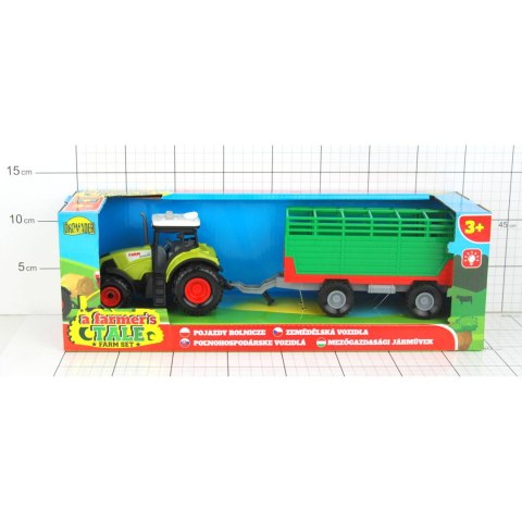 TRAKTOR Z PRZYCZEPĄ (DŹWIĘKI) W PUDEŁKU TRAKTOR Z PRZYCZEPĄ (DŹWIĘKI) W PUDEŁKU