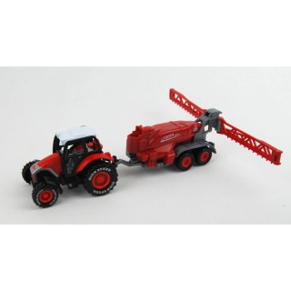 TRAKTOR METALOWY Z PRZYCZEPĄ W PUDEŁKU