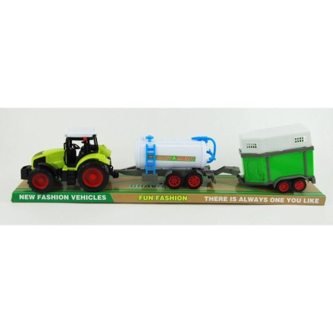 TRAKTOR Z PRZYCZEPAMI POD KLOSZEM TRAKTOR Z PRZYCZEPAMI POD KLOSZEM