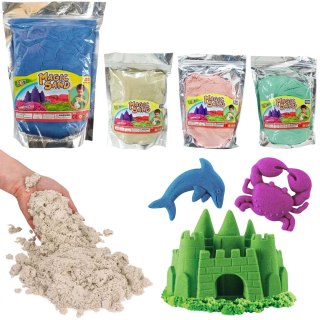 PIASEK KINETYCZNY 1000g KOLOROWY 1szt NATURALNY PIASKOWY